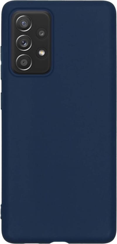Hoes - Geschikt voor Samsung Galaxy A52s 5G - Sterk & Shockproof - Hoesje Cover - Siliconen Case - Donkerblauw