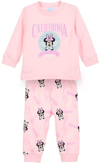 Disney Minnie Mouse Pyjama - Maat 74 - Katoen - California - Lichtroze - 12 Maanden