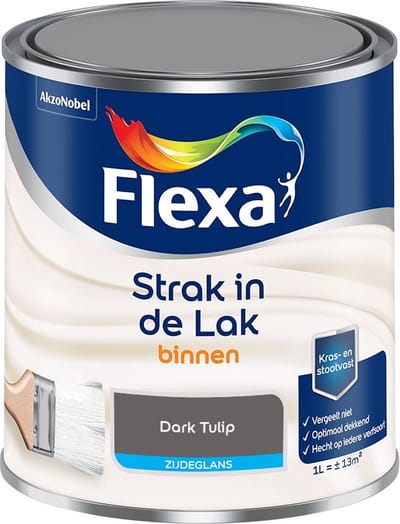 Flexa - Strak In De Lak Binnenlak Zijdeglans - Dark Tulip - Mengverf - 1 L