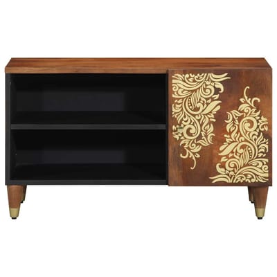 vidaXL - TV - Kast - Honing - bruin - 80 - x - 33 - x - 46 - cm - Massief - Mango - Hout