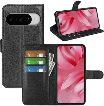 MobyDefend Hoesje - Geschikt voor Google Pixel 10 / Google Pixel 10 Pro - Kunstleren Wallet Book Case (Sluiting Voorkant) - Zwart