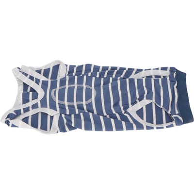 Combinaison de récupération pour chien extensible respirante col réglable rayée chemise post-chirurgicale pour animal de compagnie pour plaie abdominale 2XL 2XL white