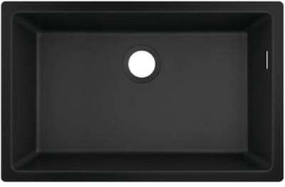 Hansgrohe Spoelbakken - Onderbouwspoelbak graniet S510-U660, zwart grafiet 43432170