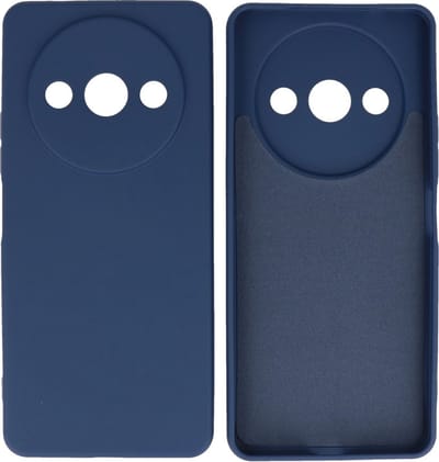 Hoesje Geschikt voor Xiaomi Redmi A3 - 2.0mm Dikke Fashion Telefoonhoesje Backcover - Siliconen Hoesje - Navy