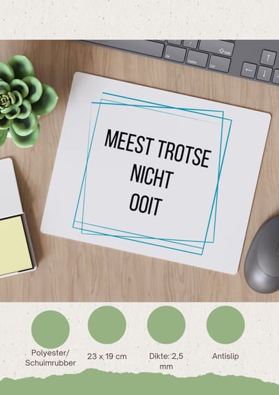Akyol - meest trotse nicht ooit Muismat - Nicht - trotse nicht - verjaardagscadeau - verjaardag - cadeau - cadeautje voor nicht - nicht artikelen - kado - geschenk - gift - 23 bij 19 cm