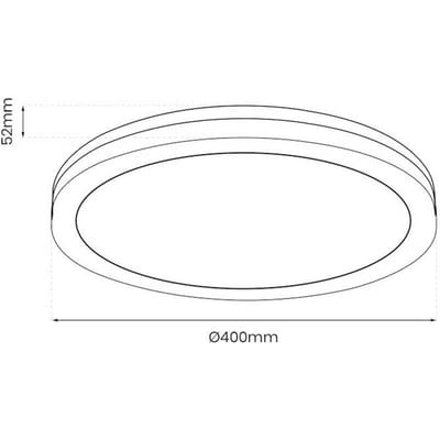 Milagro Lighting LED plafondlamp Marlon, Ø 40 cm, zwart, kunststof, IP54