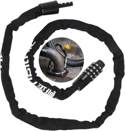 Kettingslot - Antidiefstalslot - Fiets Beveiligen - 4-Cijferige Code - 36 inch - Zwart
