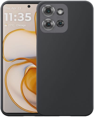 Geschikt voor Motorola Edge 50 Telefoonhoesje Flexibel Siliconen TPU hoesje - Flexible Back Cover Case Siliconen TPU - Zwart - Smartphonica geschikt voor Motorola Edge 50