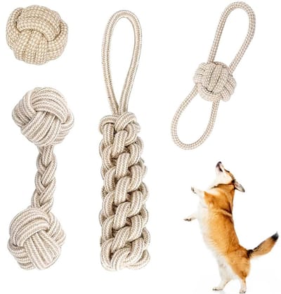 Unyqoos ® Interactief Hondenspeelgoed Set met Bal en Touw voor Kleine en Middelgrote Honden