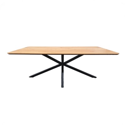 Giga Living Eettafel Cesura - Naturel Eiken 100x200x75cm - Spinpoot