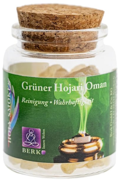 Wierookhars Groene Hojari Oman in Glas