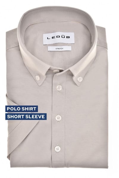 Ledûb Polo Short Sleeve Button-Down Jersey Colored Buttons Licht Grijs / male