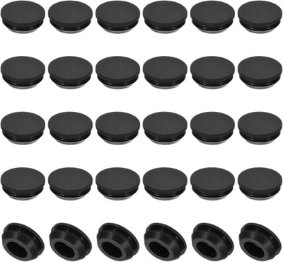 Siliconen Ronde Pluggen - Gat Afsluiters - Afsluiten Leidingen - Hoge Temperatuur Bestendig - 12 Mm Gat - Zwart