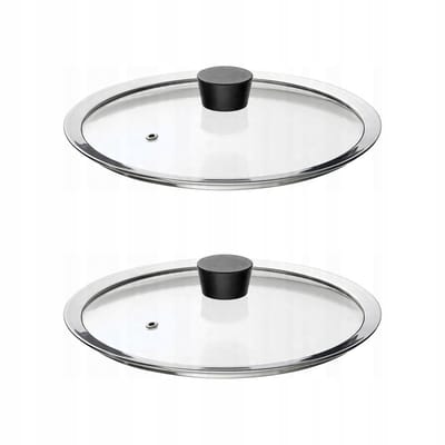 2x Glazen Pan Deksel 25 cm Universeel