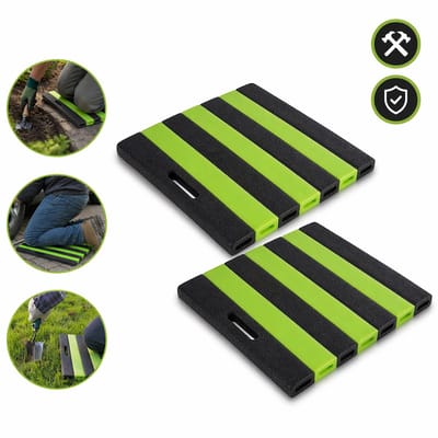 2x PD® Kniemat - Comfort Kniematje voor Tuinieren - Zwart Groen - 35 x 30 x 3 cm