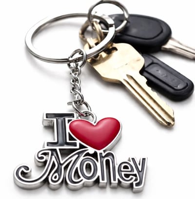 Sleutelhanger “I love Money” – Stijlvolle Keychain – Metalen Sleutelring – Uniek & Trendy Design