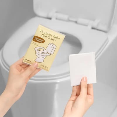 DW4Trading Wegwerp Wc Bril Hoesjes van Papier 10 Stuks - Hygiënische Toilet Seat Covers - Doorspoelbaar