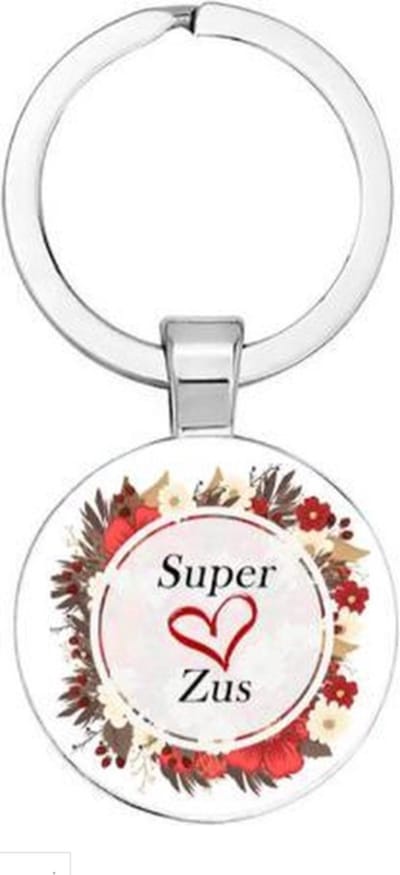 Akyol - Super zus sleutelhanger cadeau - Quotes - familie - gezin - 2,5 x 2,5 CM