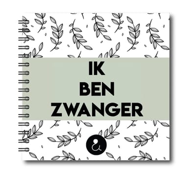 Invulboek Tweeling Zwangerschap | Ik ben zwanger | Botanical Groen