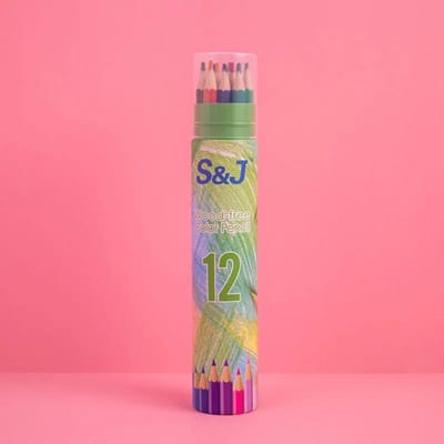 Mooie Vat 12 Kleurpotloden Kleurkrijt Set voor Kinderen Kawaii Schrijfwaren Tekenen Kleurpotloden voor Kinderen Schilderen Kunstbenodigdheden