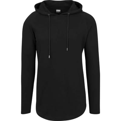 Urban Classics Long Terry Hoodie Heren Trui met capuchon - zwart - S
