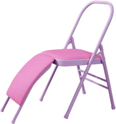 Opvouwbare Yogastoel - Hulpstoel Rugsteun - Oefeningen Thuiskrachttraining - Dubbel Verstevigd Frame - 45x81x82.5cm - Zwart