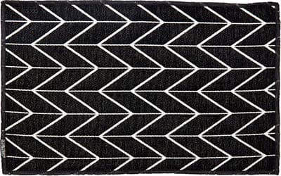 Dutchdeluxes - Handgemaakt - Geweven katoen - Placemat - Set van 4 - Black & White - Herringbone - Zwart/wit
