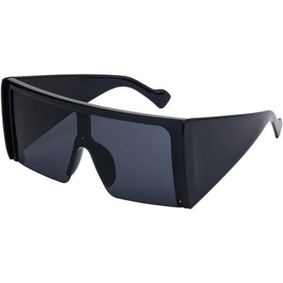 Haute Qualité Haut de Gamme Style Designer Rétro Edgy Punk Surdimensionné Carré Femme Pour Homme et Femme Lunettes de Soleil Top