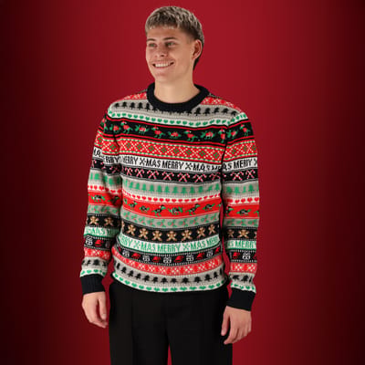 Gebreide kersttrui heren - Ledlight - Assorti / M