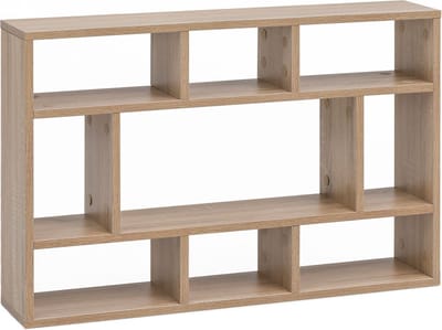 Wandplank - Sonoma Eiken - Moderne Houten Hangplank - Design Zwevend Wandbord - Decoratieve Plank voor Woonkamer - Smalle Boekenkast - 75x51x16cm