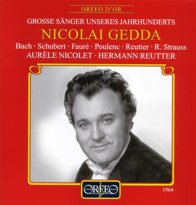 Nicolai Gedda, Aurèle Nicolet, Hermann Reutter - Gedda: Liederabend (CD) (Remastered)