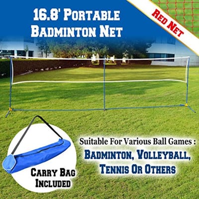 Draagbaar Badminton Net - Volleybal en Tennis Net met Stand voor Buiten en Binnen