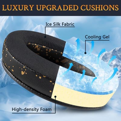 Vervangende Cooling Gel Oorkussens voor Extra Bass Noise Cancelling Hoofdtelefoons, Comfortabele Earpads met Gelvulling en Geluidsisolatie voor Duren Gebruik