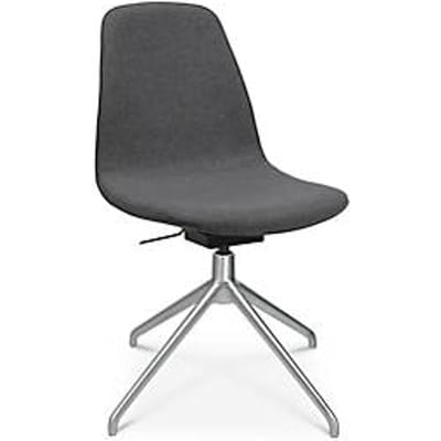 Conferentiestoel Topstar Sitness Life 1.1, draaibaar/zitting in hoogte verstelbaar, zonder armleuningen, B 460 x D 390 x H 450-480 mm, 4-poots onderstel, mat aluminium & stof, anthr.