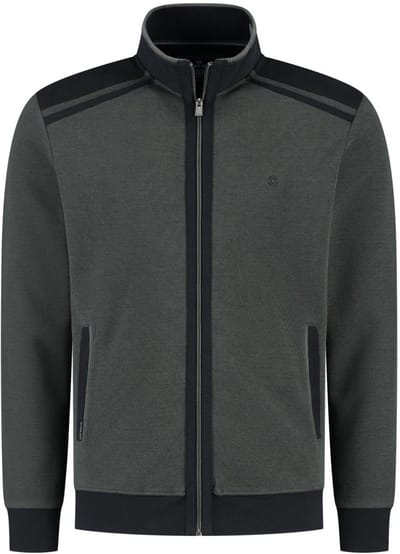 Fellows United Vest Cardigan Two Tone Waffle Green (52.2647 - 172)