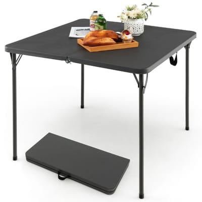 Coast Opvouwbare Campingtafel - Draagbaar met Handvat - Lichtgewicht - Grijs 86 x 86 x 73 cm