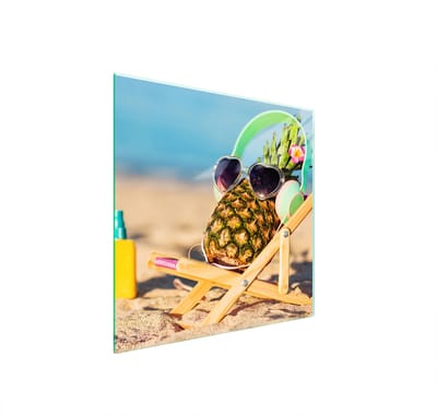 TMK ArtDeko Serie - Snijplank Glazen Omslagplaat - Ananas - 50x52 cm - Veiligheidsglas
