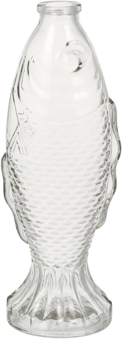 Decoratieve Vaas in Vissenvorm van Helder Glas voor Bloemen - Handgemaakt en Duurzaam Huisaccessoire
