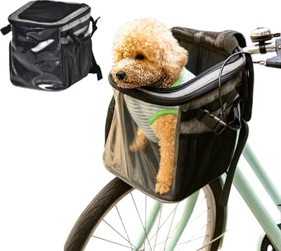 HiPet® Fietstas Katten & Honden / Transporttas Voor Huisdieren Multifunctionele Reisrugzak Voor Huisdieren tot 5 kg - Grijs