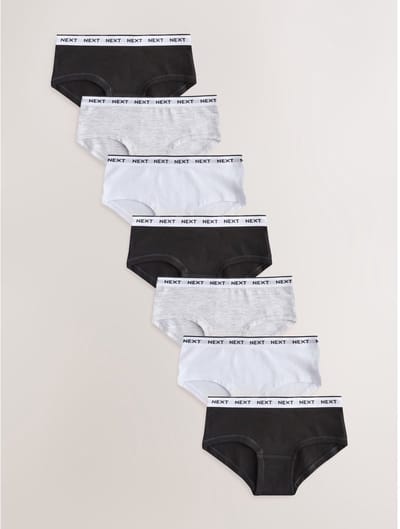 Next - Meisjes - Set van 7 hipsters - Zwart