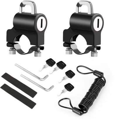 Dailygoods- Motorhelm Slot - 2 Stuks - Aluminium Legering - Antislip Spacer - Beugels - Diefstalbeveiliging - Praktisch Accessoire - Helmslot