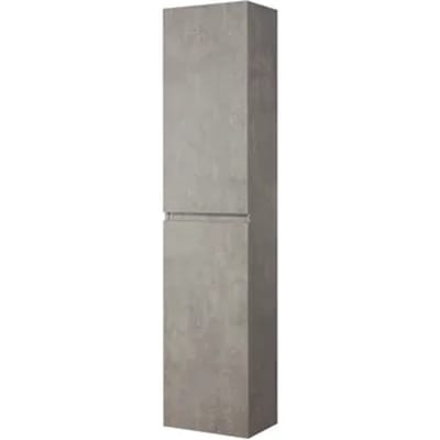 Aquazuro Hoge Badkamerkast Napoli 40cm - Betongrijs - Met 2 Deuren - 40x176x30cm