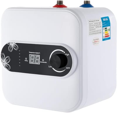 Onderbouwboiler - Mini warmwaterreservoir - Direct warm water - Snelle verwarming 1500W - 8 liter capaciteit - Wit