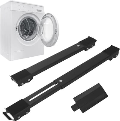 Universeel Wasframe voor Wasmachines en Drogers - Verstelbare Antislip Basis - Zwart
