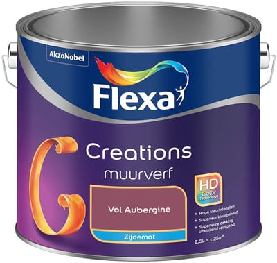 Flexa - Creations Muurverf Zijdemat - Vol Aubergine - Mengverf - 2,5 L