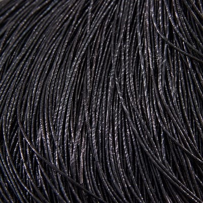 Zwart Gekartelde Borduurkous, 1mm, 4.9m/10g
