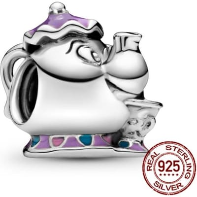 925 Sterling zilveren bedelkralen Kleine schattige olifant Dangle Dog Charms passen op zilveren armband white