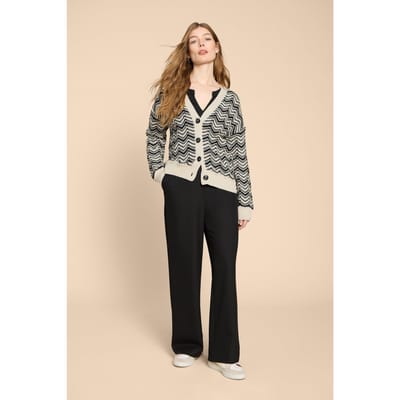 White Stuff Stella Chevron Cardi White Multi Size: 10 | Jackets Outlet | Dames | Wit