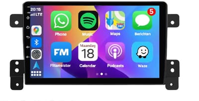 Autoradio 4/64GB met Carplay en Android auto | Geschikt voor Suzuki Grand Vitara 3 2005-2015 | Radio scherm met Navigatie | 2005 2006 2007 2008 2009 2010 2011 2012 2013 2014 2015