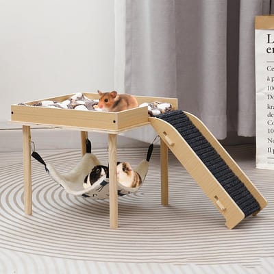 Cavia hangmat met frame - 3-in-1 ontwerp voor knaagdieren - 1 stuk